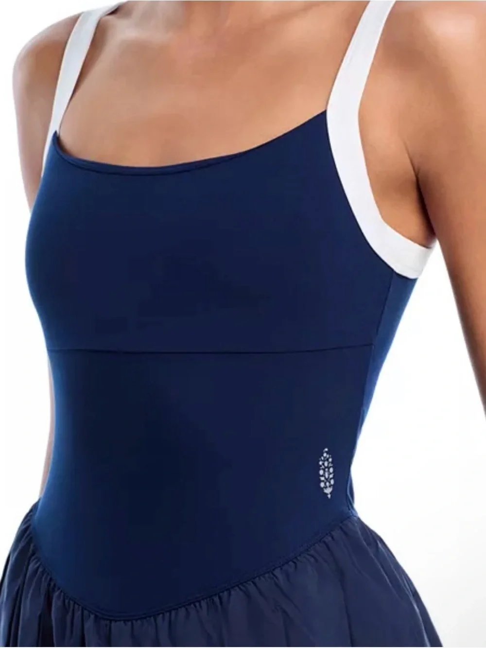 Free People Movement Swing of Things tennis dress navy and white, nwt, sz xl